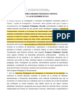 Orientaciones Del Congreso Pedagogico Circuital 1 y 2 de Diciembre