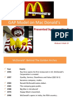 GAP Model On Mac Donald's: Presented by Group No: 3