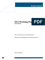 Walecki 2007 EUI Working Paper Europeanization of Political Party Finance