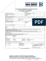 Certificado de DNV Grillete G-4161 - 35 Ton