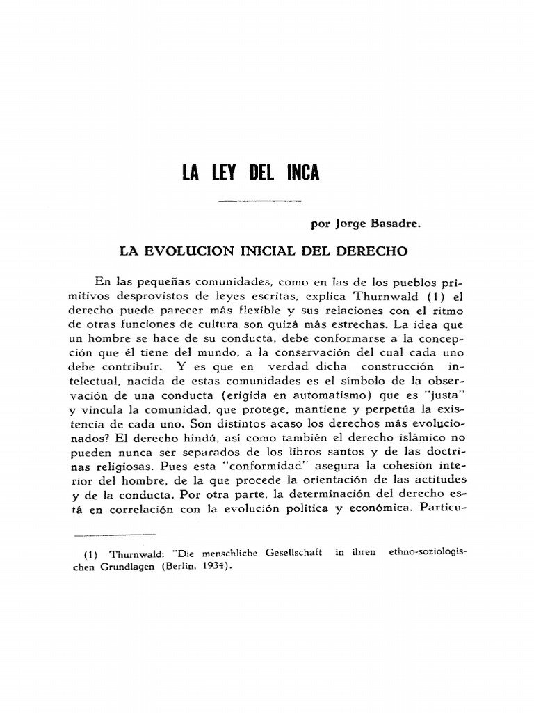 La Ley Del Inca La Evolucion Inicial Del Derecho | PDF | Imperio Inca ...
