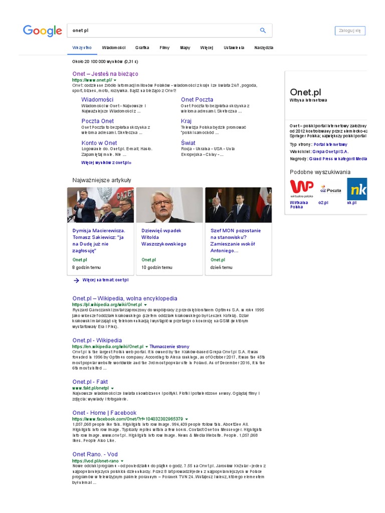 Onet Pl Wiadomości Z Kraju I Ze świata Online