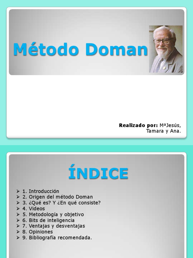 Metodo Doman | PDF | Cerebro | Lectura (proceso)