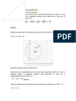 Ecuaciones geométricas básicas (circunferencia, elipse, parábola