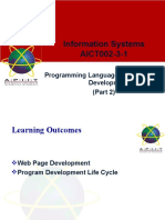 Information Systems AICT002-3-1: Programming Languages and Program Development (Part 2)