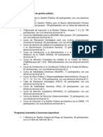 Programas de gestión pública CDMX