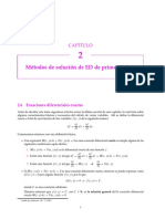 Métodos para determinar si una ED es exacta y calcular su solución general f(x,y