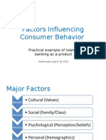 Factors Influencing Consumer Behavior: Practical Example of Islamic Banking As A Product