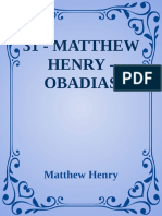 31 - Matthew Henry - Obadias - Matthew Henry