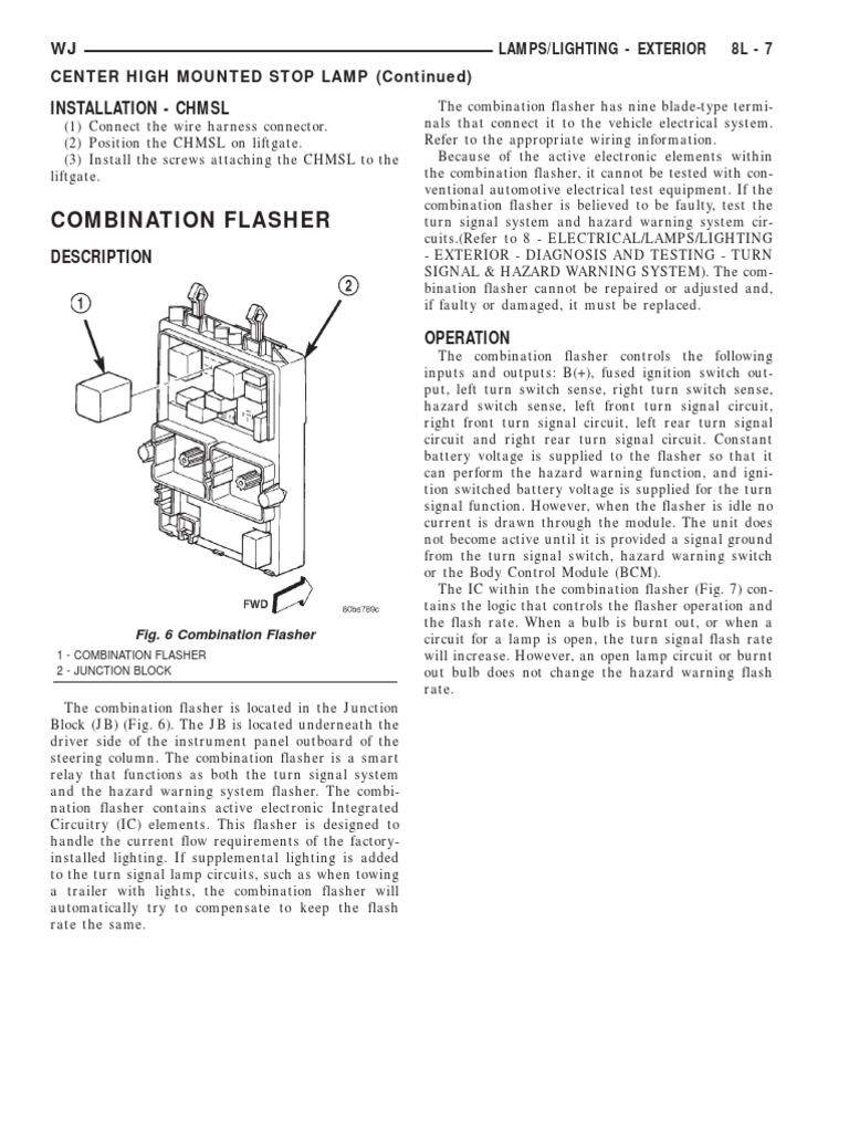 CHMSL and Combination Flasher Wiring | PDF | Switch | Electronic Circuits
