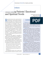 Addressing Patients Emotional and Spiritual Needs PDF