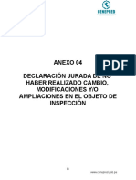 4. Declaración Jurada No Haber Realizado Cambios