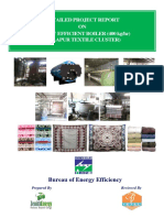 Detailed Project Report ON Energy Efficient Boiler (400 KG/HR) (Solapur Textile Cluster)