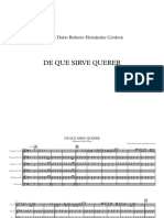 De Que Sirve Querer - Partitura y Partes