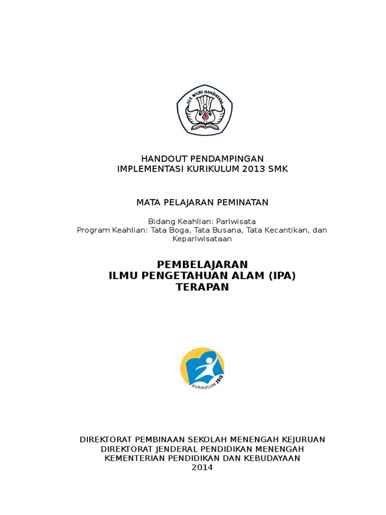Download Buku Ipa Terapan Smk Pariwisata Kurikulum 2013