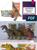 Jual Mainan Dinosaurus Baterai Made in China (LISNASHOP)
