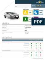 Euroncap 2017 Kia Picanto Datasheet