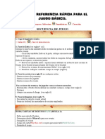 TABLA  DE REFERENCIA RÁPIDA PARA EL JUEGO BÁSICO PDF