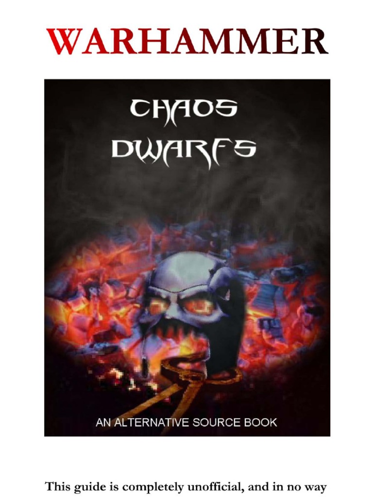 Warhammer Armies - Chaos Dwarfs | PDF