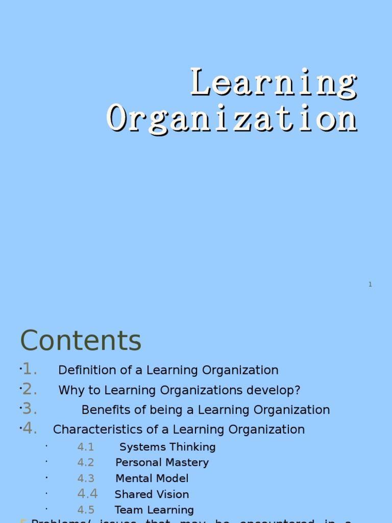 Learning Organization New | PDF | System | Systems Theory