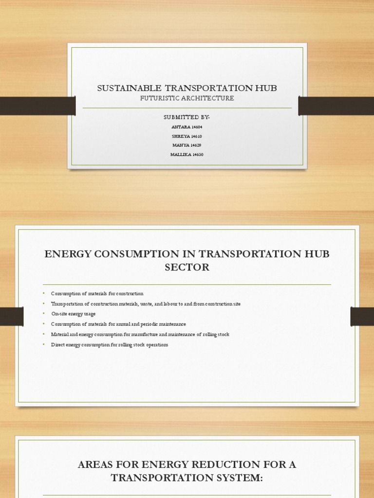 Sustainable Transportation Hub Design | PDF | Building Technology ...