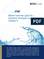 Tutorial: Water Hammer (Part 3) - Dynamic Analysis Using Caesar II