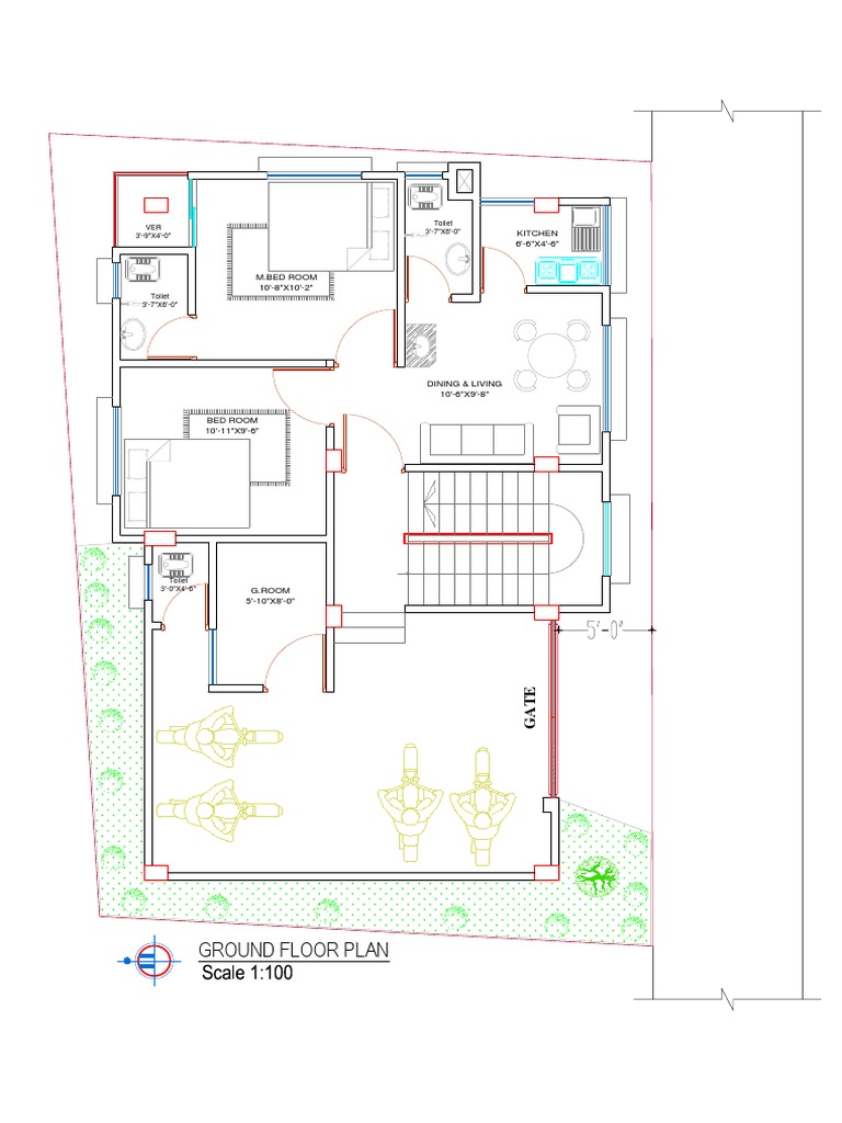 Ground Floor Plan Dimensions | PDF