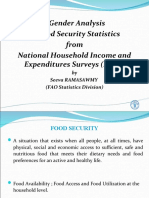A Gender Analysis On Food Security Statistics From National Household Income and Expenditures Surveys (NHIES)