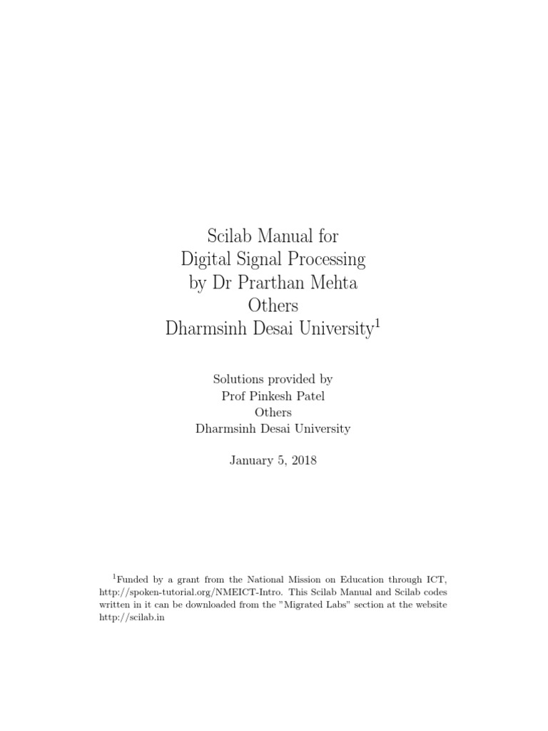 Digital Signal Processing PDF | PDF | Digital Signal Processing ...