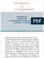 Presentation On Slums in Bangladesh: Prepared By-Jafar Saleh Department of Anthropology University of Dhaka