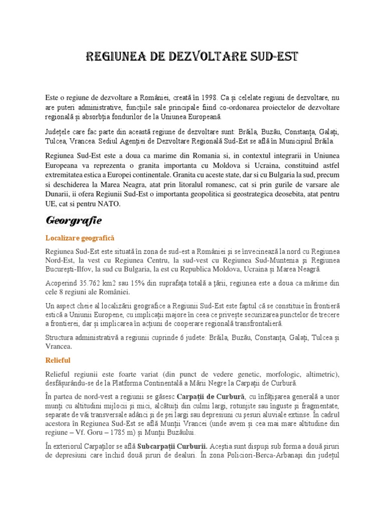 Regiunea Sud Est