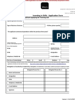 Investing in Skills - Application Form: Section 1: Profile of The Applicant Applying For Training Aid