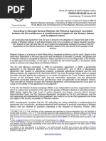 According to Advocate General Wathelet, the Fisheries Agreement concluded between the EU and Morocco is invalid because it applies to the Western Sahara and its adjacent waters