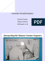 Genome Bioinformatics: Richard Durbin Sanger Institute Rd@sanger - Ac.uk