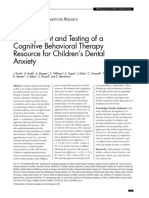 Development and Testing of A Cognitive Behavioral Therapy Resource For Children's Dental Anxiety