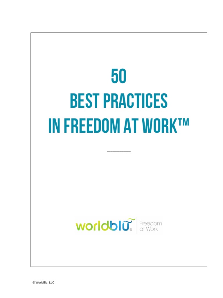 WorldBlu 50 Best Practices in Freedom at Work | PDF | Board Of ...