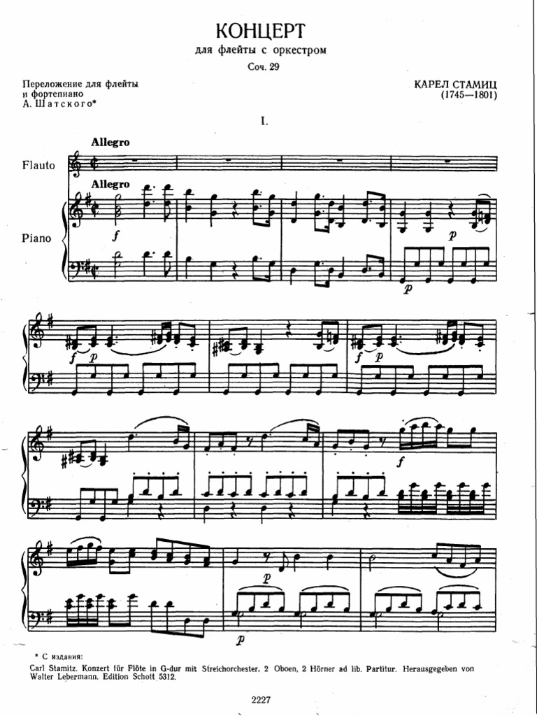 Stamitz Flute Concert PDF PDF