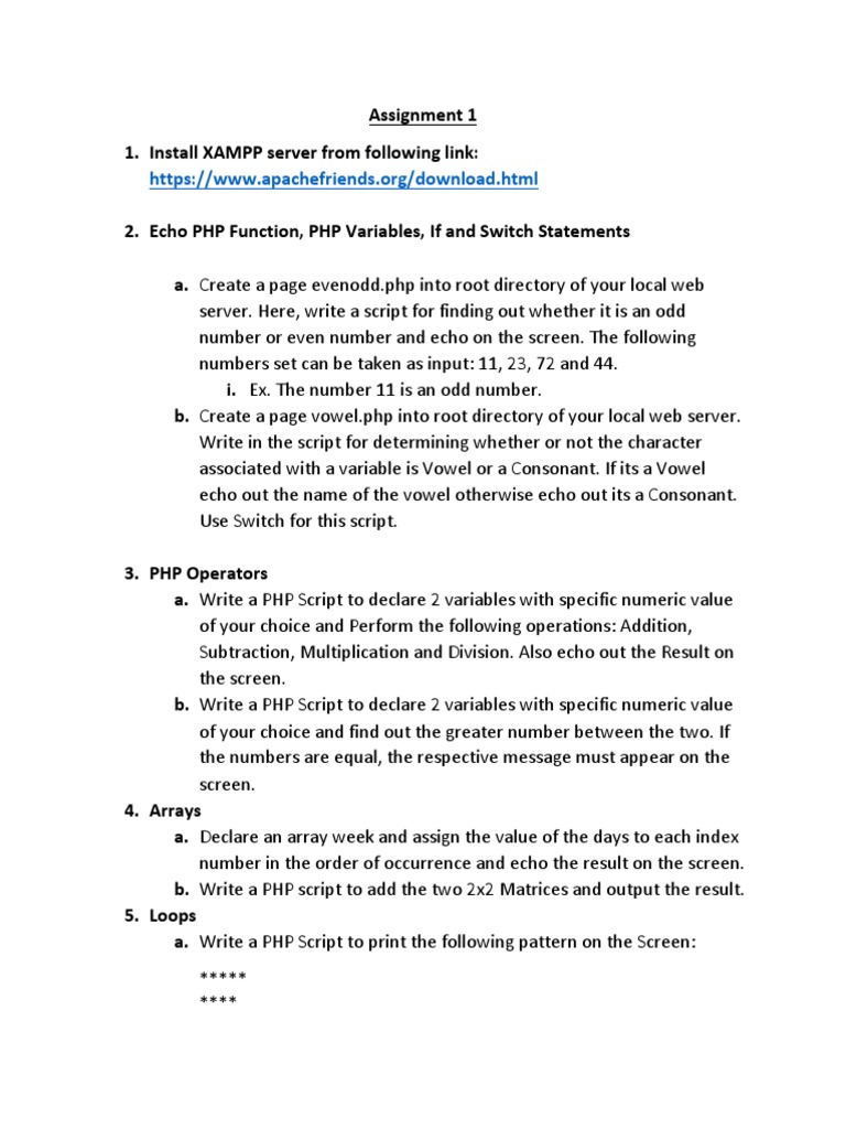 Php assignments for students pdf picture