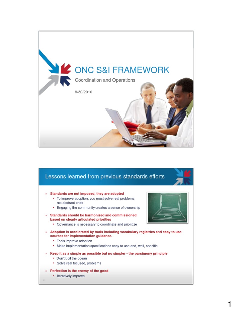 ONC S&I Framework for Health IT Standards | PDF | Interoperability ...