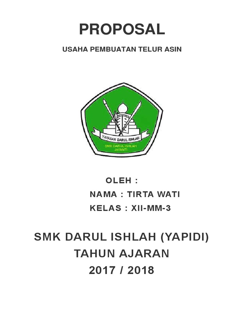 Proposal Usaha Pembuatan Telur Asin