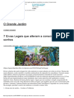 7 Ervas Legais Que Alteram A Consciência e Os Sonhos