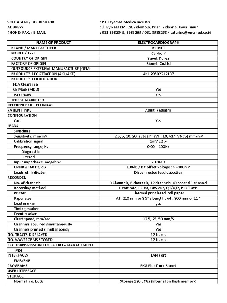 Bionet Cardio 7 ECG Machine Overview | PDF | Electrocardiography ...