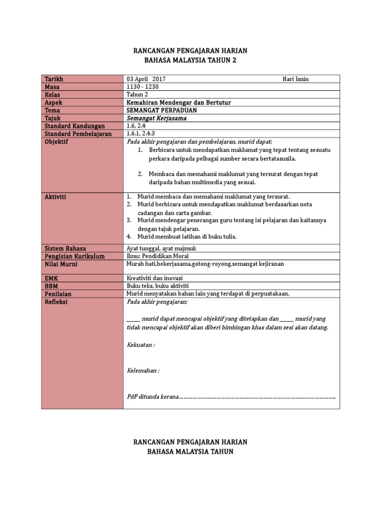 Unit 10 Semangat Kerjasama Pdf