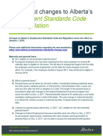 FAQ - Changes To The Employment Standards Code