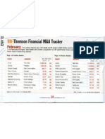 Thomson Financial M&amp A Tracker