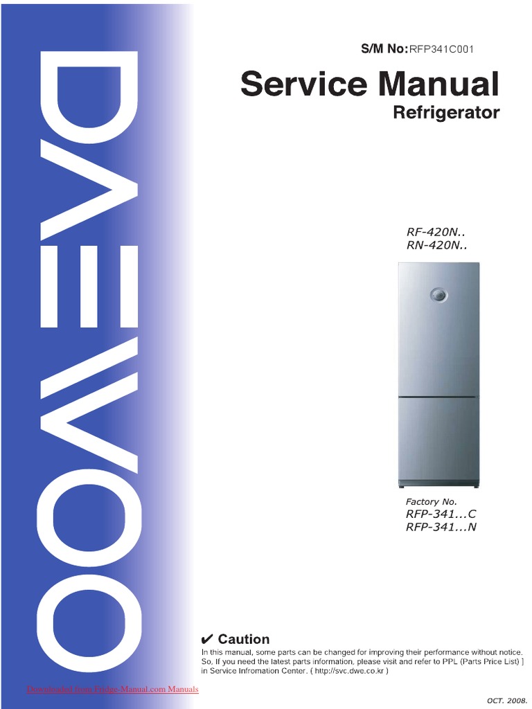 Daewoo Rf 420 Refrigerator Engineering Thermodynamics