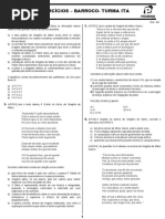 Barroco - Lista de Testes