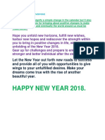 A Message ON NEW YEAR-2018