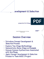 Concept Development & Selection: Prepared by Prof. Margaret Bailey (ME)