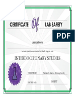 Lab Safety Certificate - Pre-Health 201743